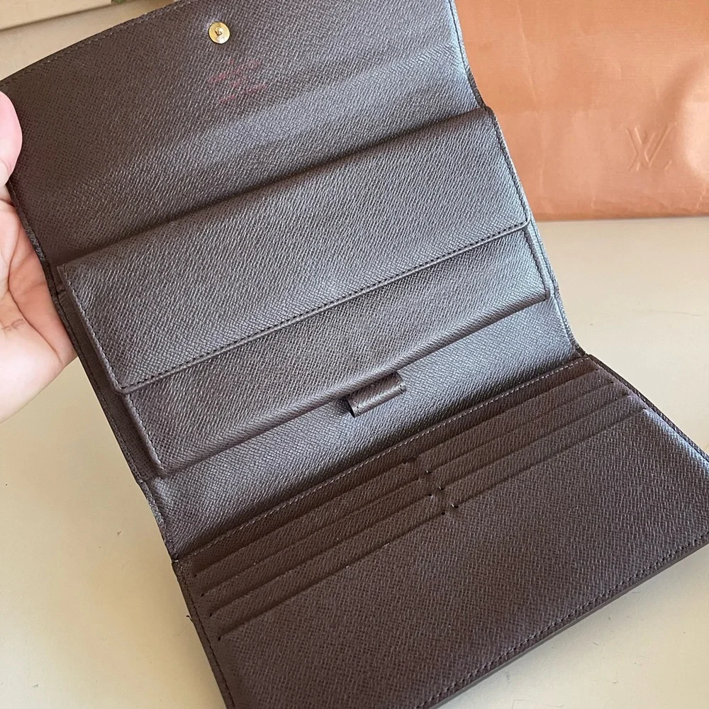 louis vuitton damier trifold long wallet